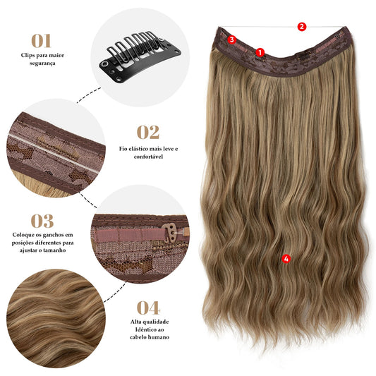 Magical Hair Extensor 2 em 1 - Fio de Silicone e Tic-tac - NATAL DE OFERTAS APLIQUES