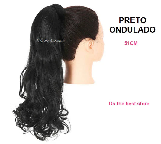 Magical Hair Extensor Rabo Ondulado SEM PIRANHA - NATAL DE OFERTAS APLIQUES
