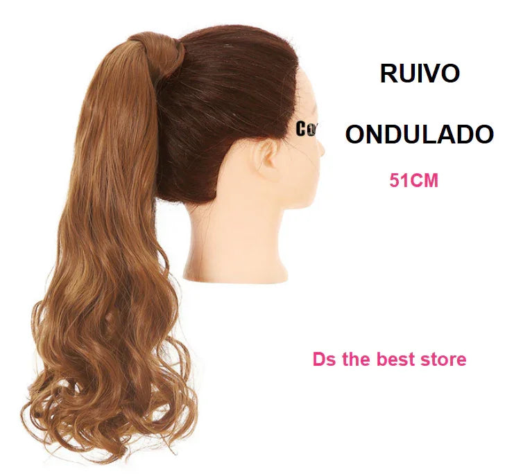 Magical Hair Extensor Rabo Ondulado SEM PIRANHA - NATAL DE OFERTAS APLIQUES