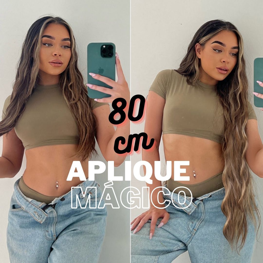 Magical Hair Extensor 80cm Liso e Ondulado -  Oferta Aniversário de 5 anos da loja