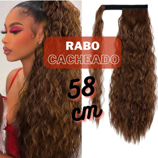 Magical Hair Extensor Rabo Modelo Cacheado 58cm